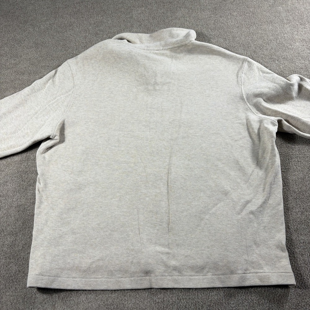 Polo Ralph Lauren Men's Quarter Zip Pullover Sweatshirt Beige XL Pony Cotton - Picture 5 of 8